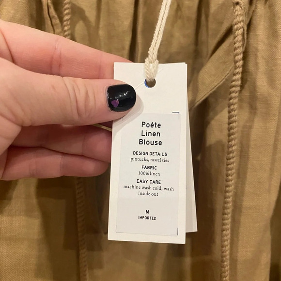 NWT Mersea Poète Linen Blouse Size Medium - Picture 3 of 4